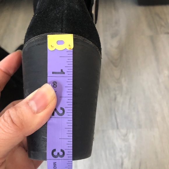 Sam Edelman Leonia Buckle Black Suede Bootie - Picture 15 of 15